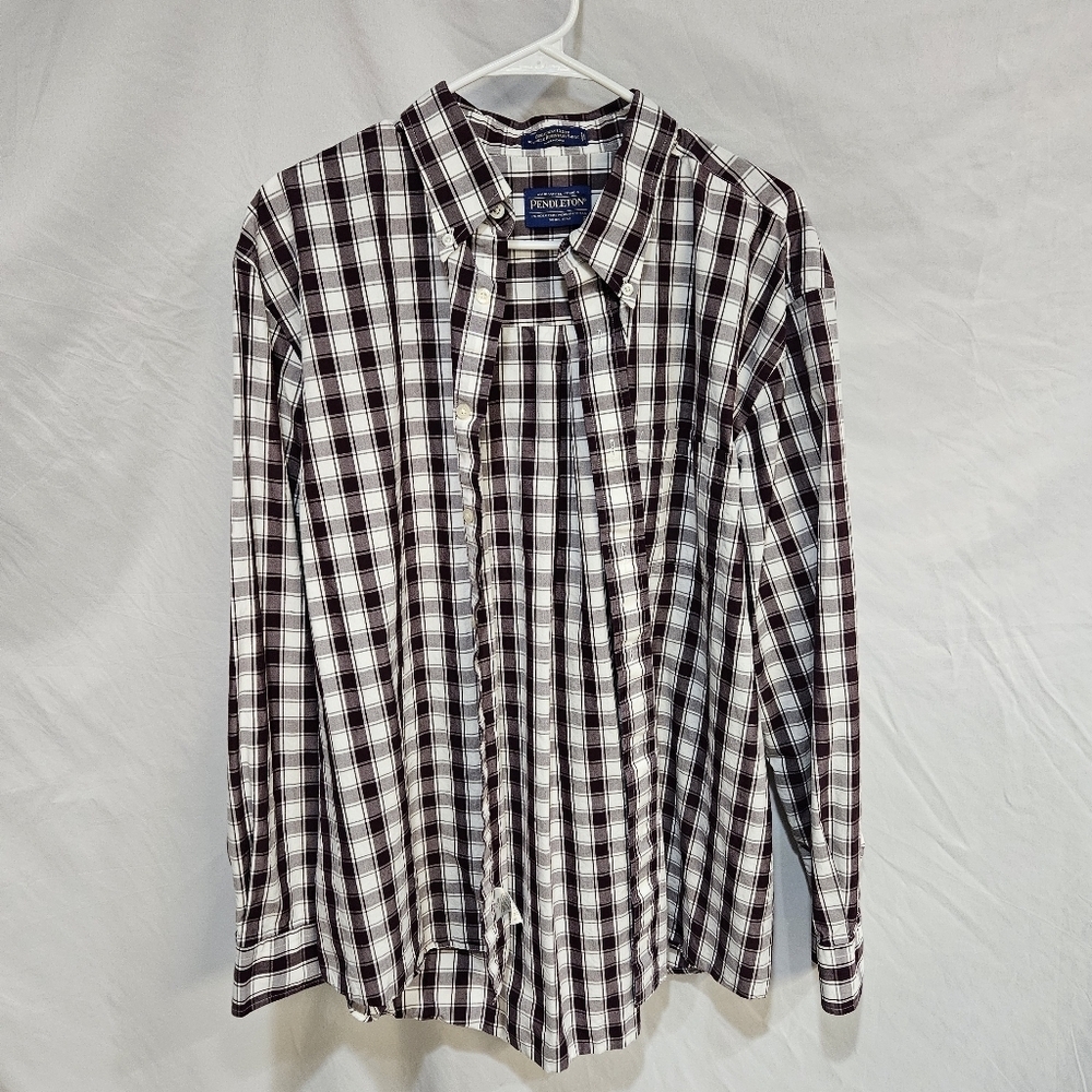 Pendleton Broadway Cloth Long Sleeve Mens X-Large Plaid Shirt